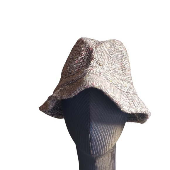 The Vagabond Pocket Hat Vintage Union Made Fedora Brown Red Tweed - Picture 15 of 15